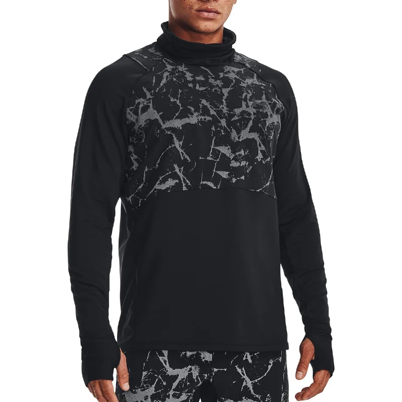 Under Armour OutRun The Cold Funnel Long Sleeve Mens Running Top - Black