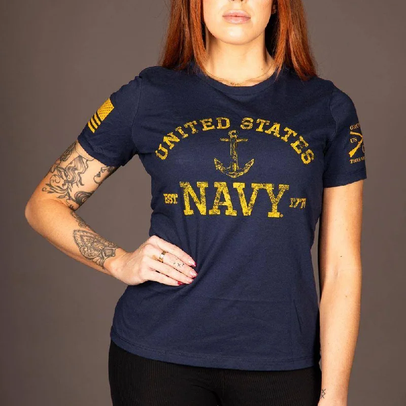 USN - Women's Est. 1775 Relaxed Fit T-Shirt - Navy