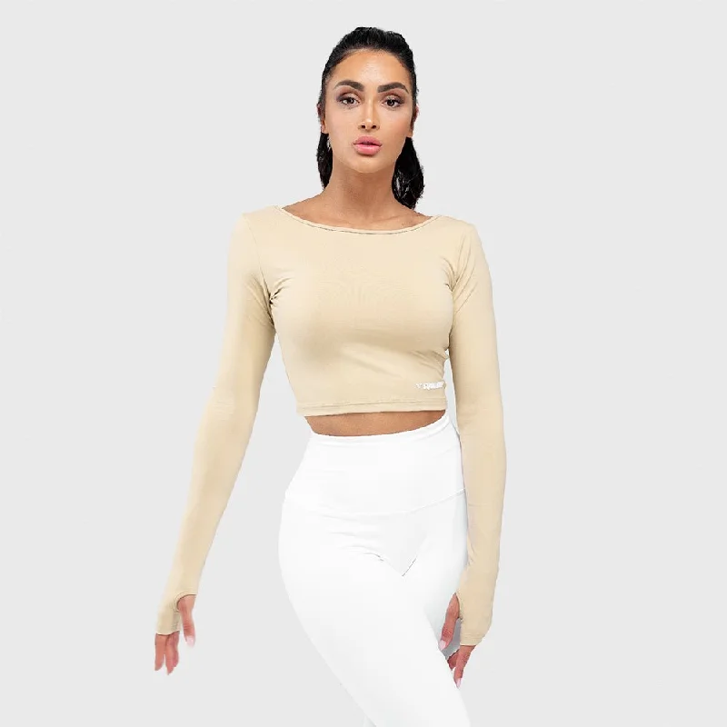 Warrior Crop Tee - Beige