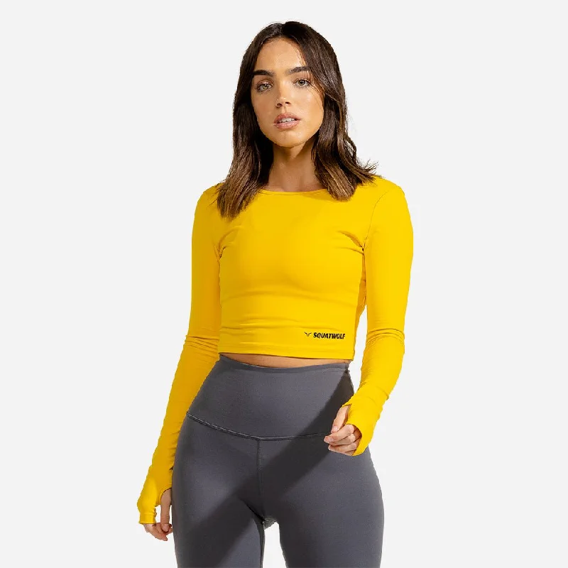 Warrior Crop Tee - Yellow