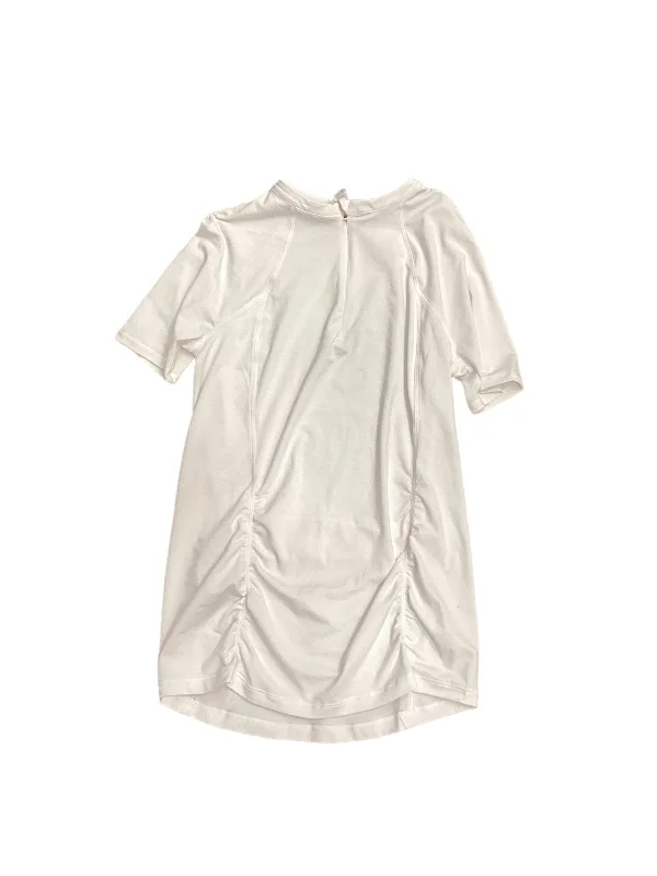 White Athletic Top Short Sleeve Athleta, Size M