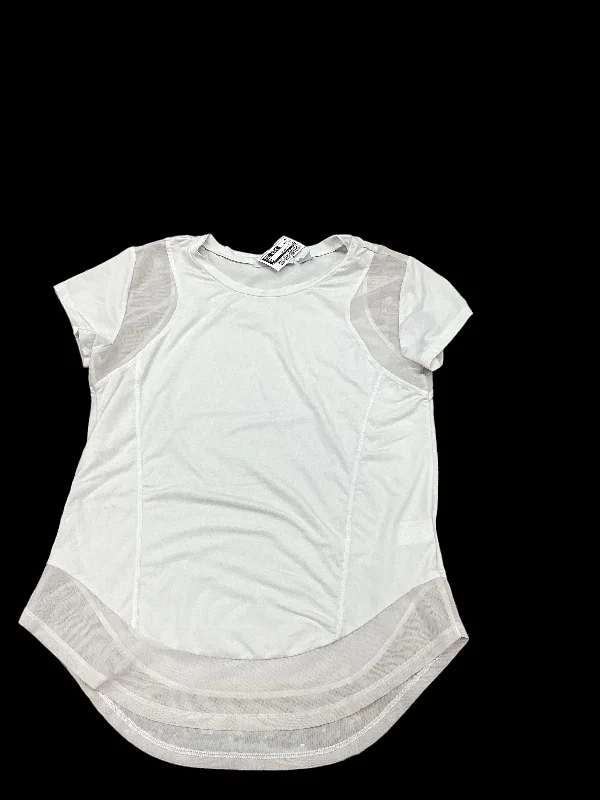 White Athletic Top Short Sleeve Zella, Size Xs