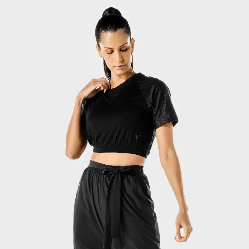 Women's Fitness - Crop Top - Black