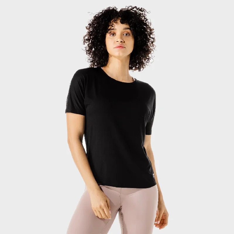 Women's Fitness - Oversized Tee - Black