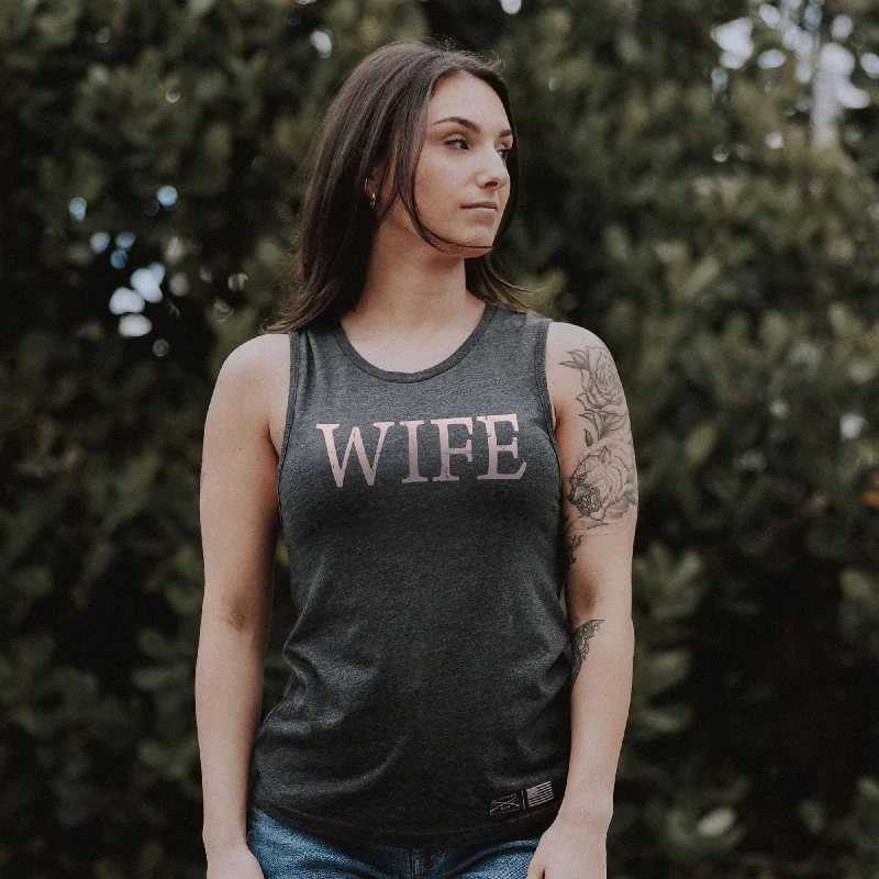 Women's Wife Defined Everyday Tank - Dark Heather Gray