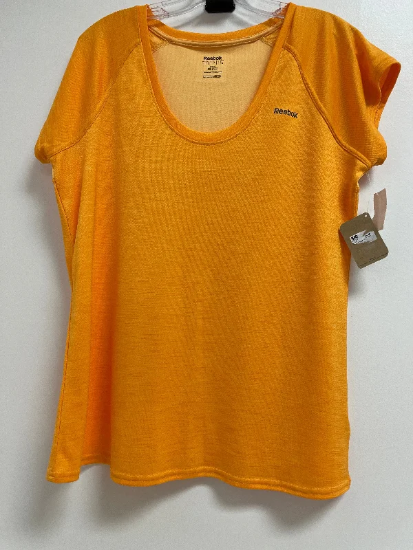 Yellow Athletic Top Short Sleeve Reebok, Size L