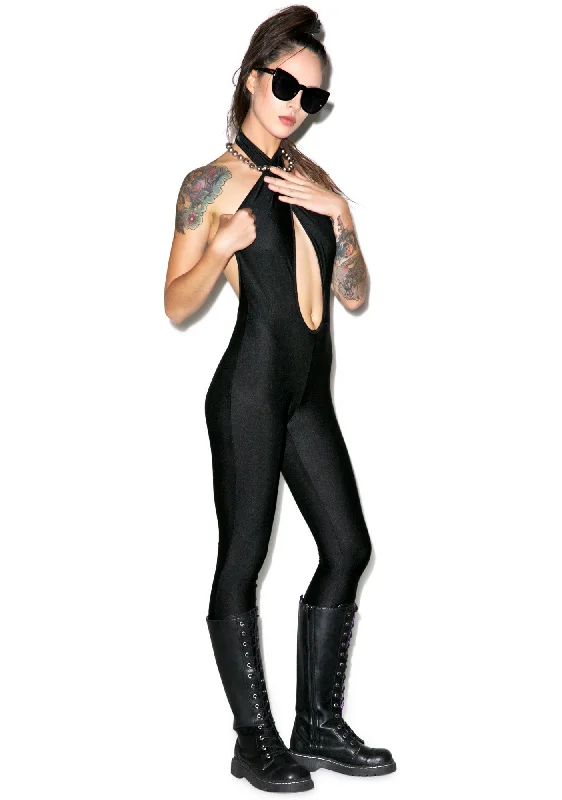 Cross Me Halter Catsuit