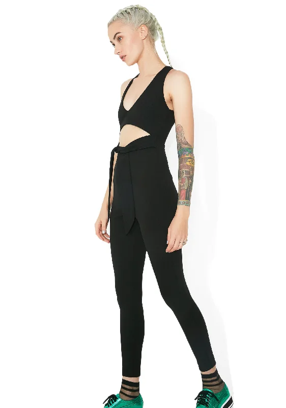 Eye Of The Storm Waist Tie Jumpsuit