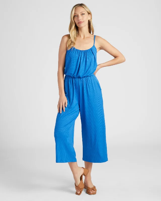 Cropped Spaghetti Strap Jumpsuit