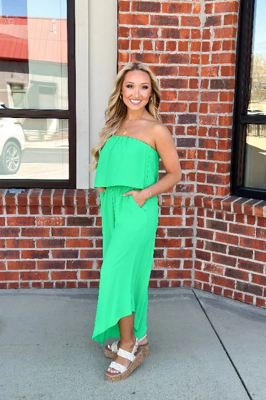 Emerald Strapless Jumpsuit