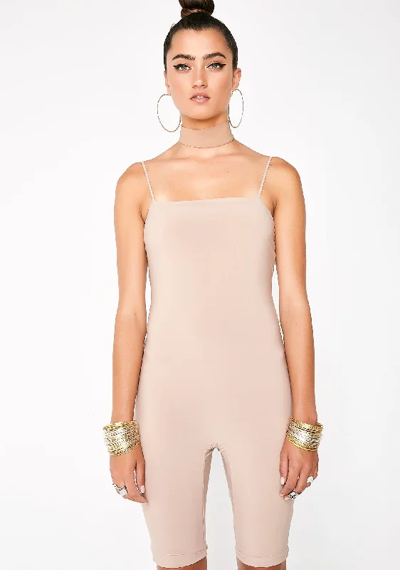 Mocha So Devious Tank Jumpsuit