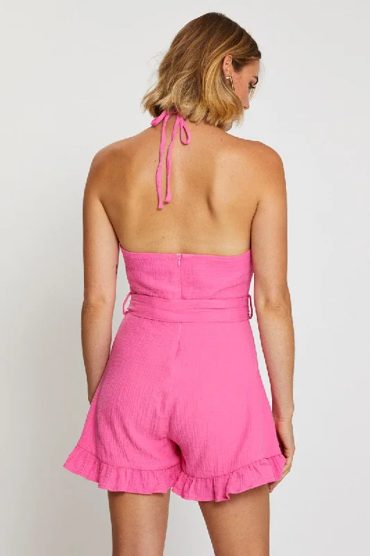 Pink Playsuit Sleeveless