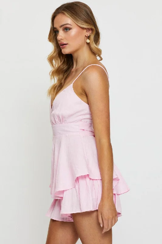 Pink Playsuit Sleeveless