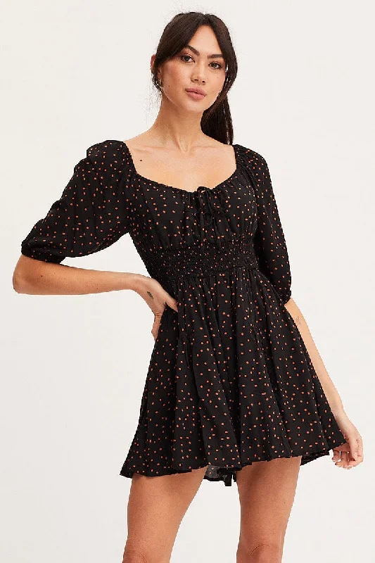 Polka Dot Playsuit Short Sleeve