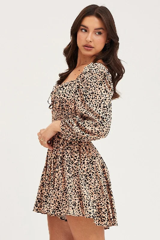 Print Playsuit Long Sleeve