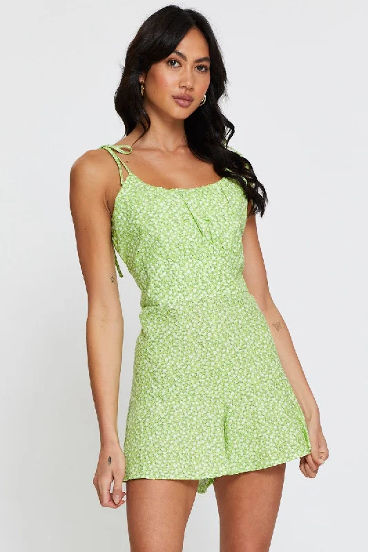 Print Playsuit Sleeveless