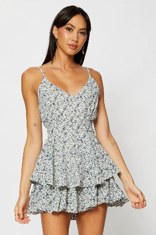 Print Playsuit Sleeveless