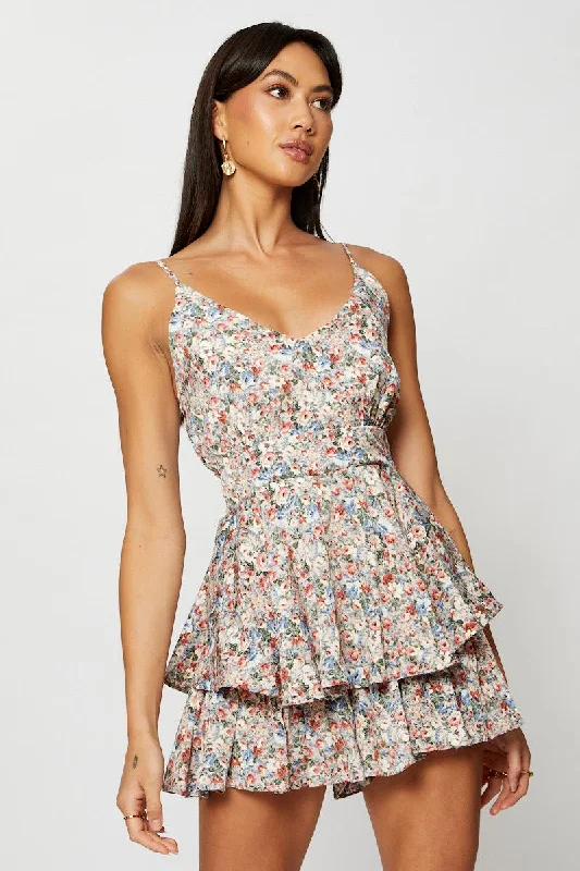 Print Playsuit Sleeveless