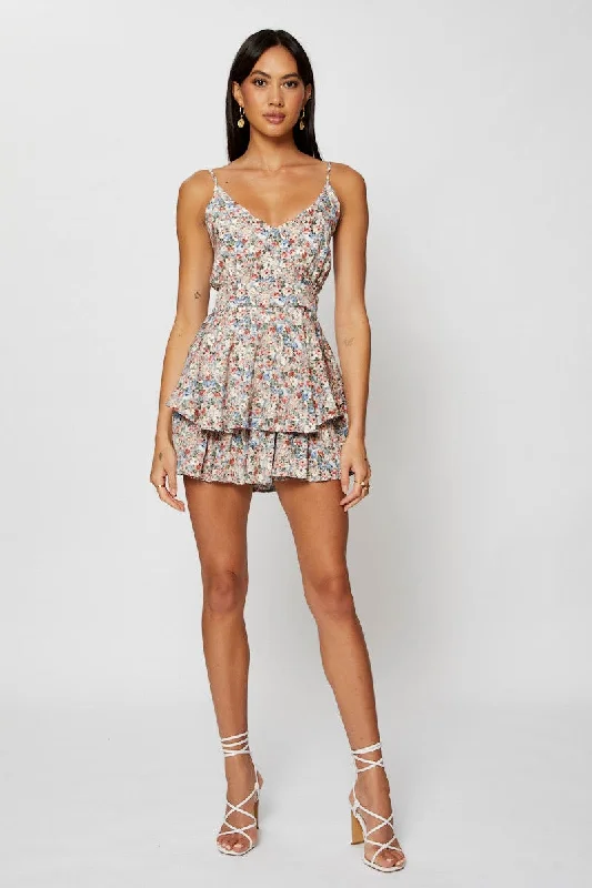 Print Playsuit Sleeveless