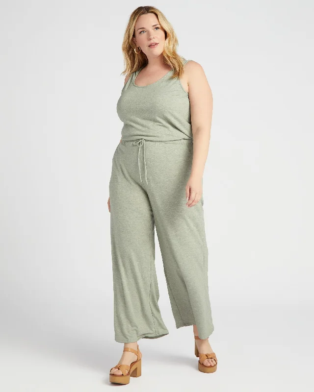 Plus Size Sleeveless Open Back Jumpsuit