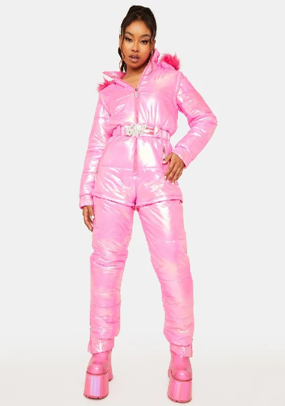 Snowbound Babe Metallic Snowsuit