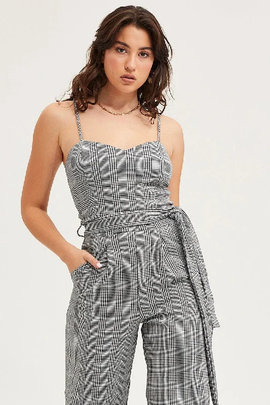 Stripe Jumpsuit Sleeveless