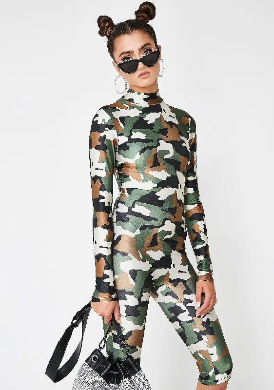 Take Yo Man Camo Jumpsuit