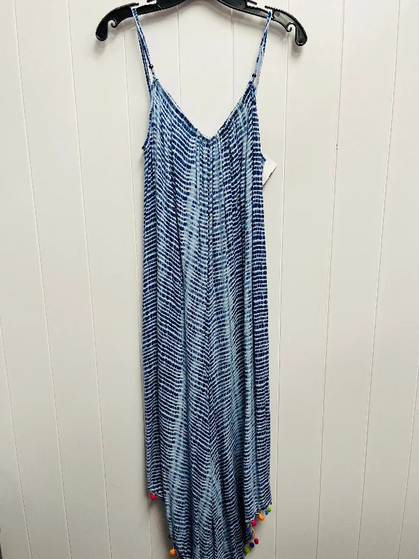 Jumpsuit By Angie In Blue & White, Size: M