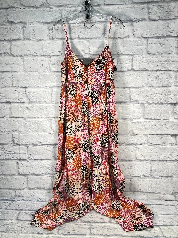 Jumpsuit By Anthropologie In Orange & Pink, Size: Petite  M