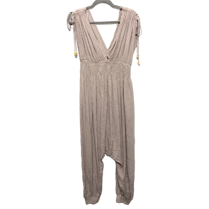 Jumpsuit By Fashion Nova In Beige, Size: L