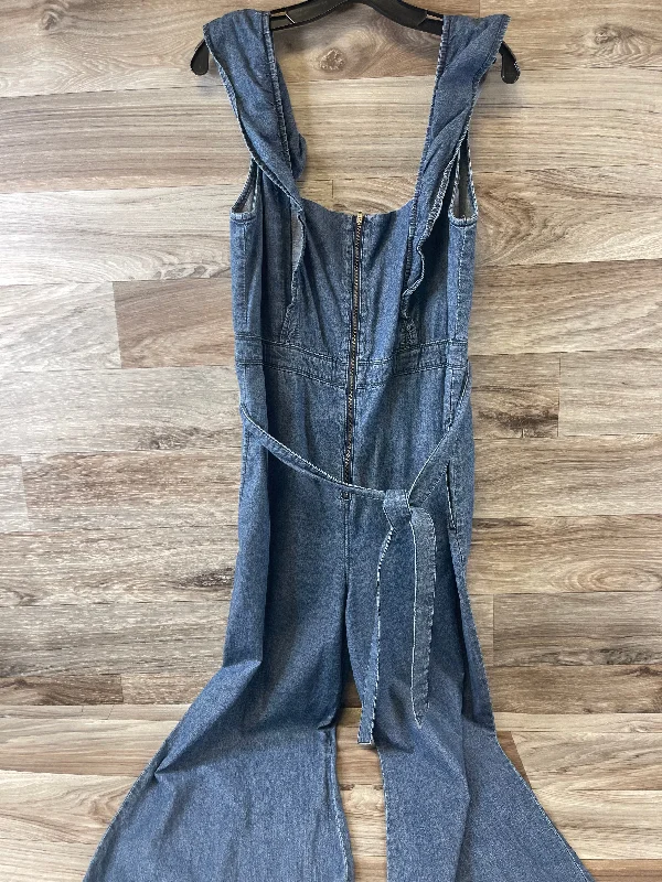 Jumpsuit By Free People In Blue Denim, Size: L