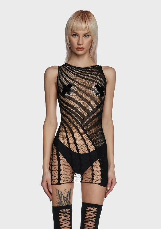 Coming In Hawt Fishnet Dress