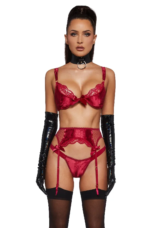 For Ur Enjoyment Lingerie Set - Red