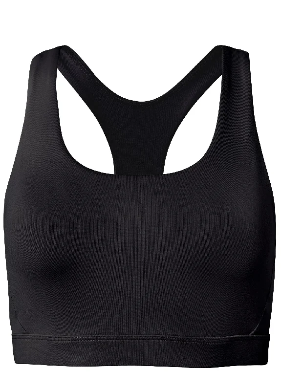 Back keyhole sports bra  - Black