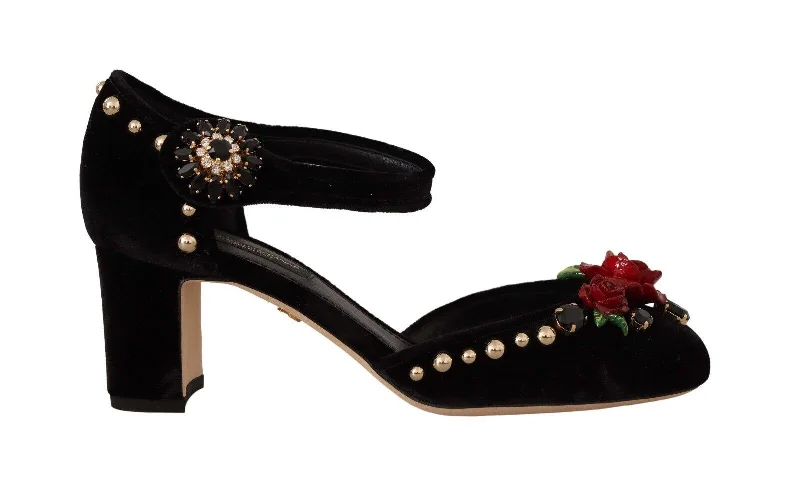 Dolce & Gabbana Embellished Ankle Strap Heels