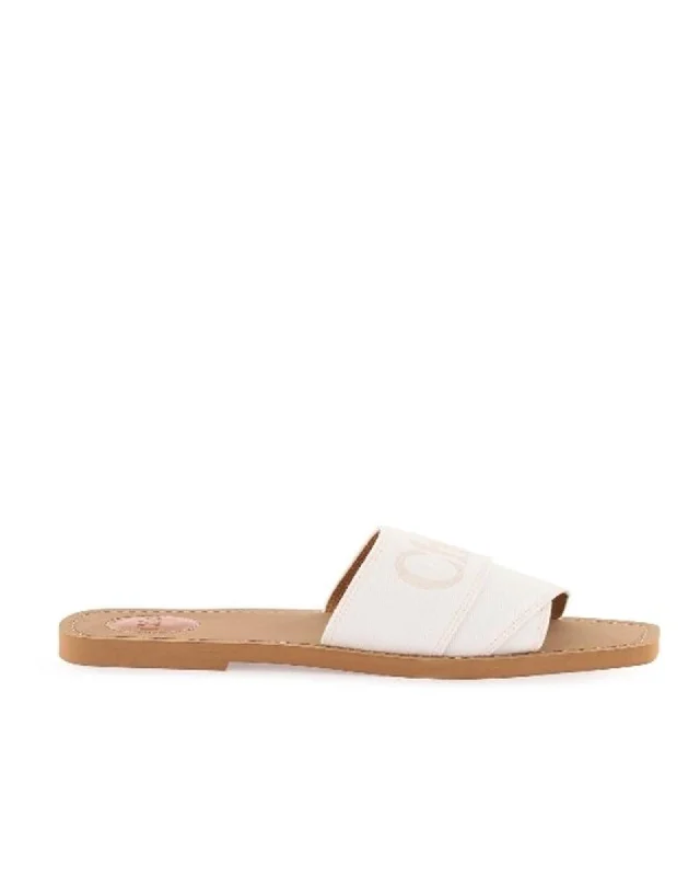 Chloe Cotton Woody Slides