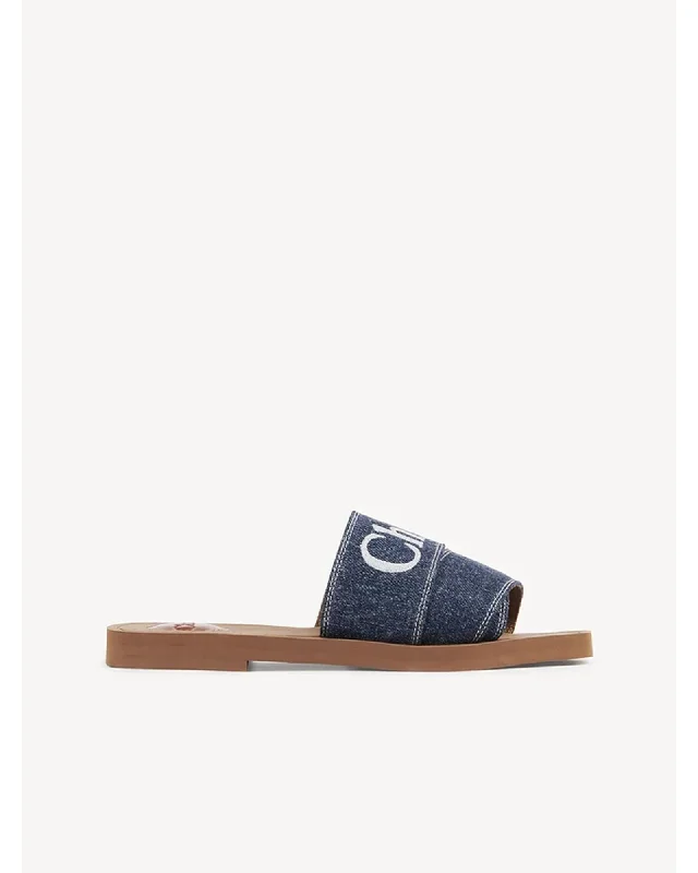 Chloe Cotton Slides with Double Front Band