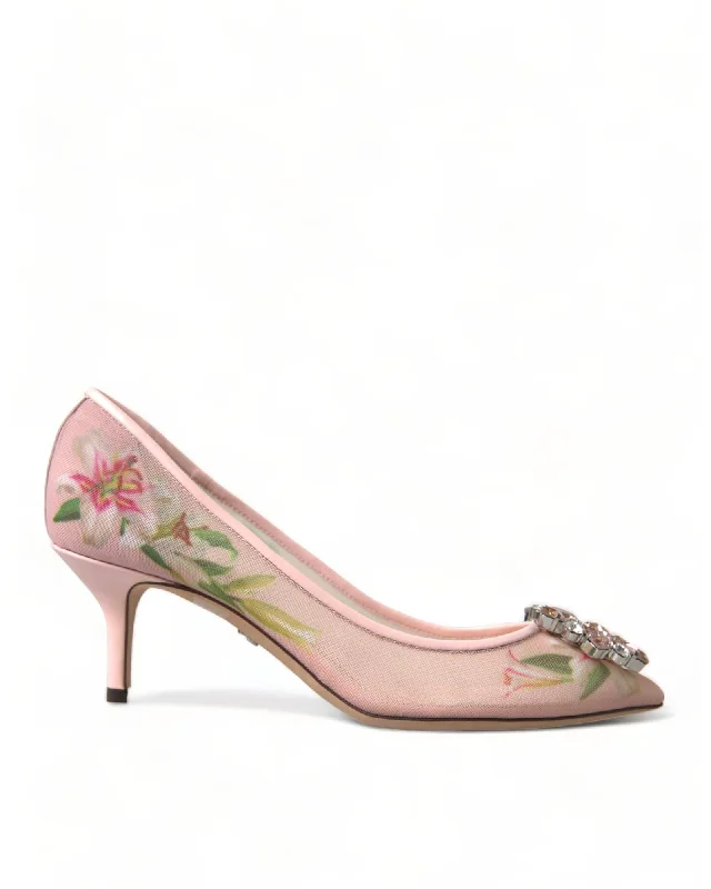 Dolce & Gabbana Floral Crystal High Heel Pumps